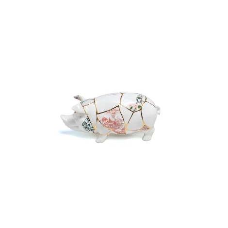 Seletti Kintsugi Piggy Bank salvadanaio in porcellana