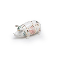 Seletti Kintsugi porcelain Piggy Bank