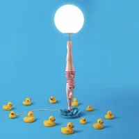 Seletti Lady Diver lampada a led da tavolo per interno