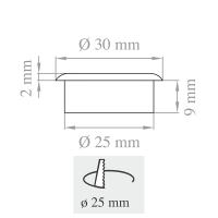 Lampo Spot Mini Faretto 1W LED da incasso 120° 350mA In Lega
