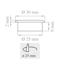 Lampo Spot Mini Faretto 1W LED da incasso 120° 350mA In Lega Lampo Spot Mini Faretto 1W LED da incasso 120° 350mA In Lega