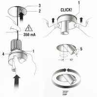 Oty Light POP P04 D.8 LED 13,4W Trimless Recessed adjustable Spotlight