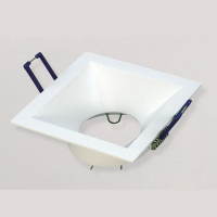 MOLVENO LIGHTING Glam Square Faretto Incasso Alluminio Bianco