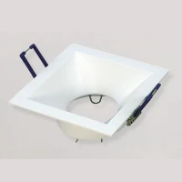 MOLVENO LIGHTING Glam Square Faretto Incasso Alluminio Bianco