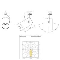 Ideallux Beba LED 28W 3000K 3000lm Track Projector Black Ideallux Beba LED 28W 3000K 3000lm Track Projector Black