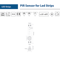 QLT Sensore di Movimento PIR per Striscia LED Profili Alluminio