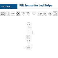 QLT Sensore di Movimento PIR per Striscia LED Profili Alluminio QLT Sensore di Movimento PIR per Striscia LED Profili Alluminio
