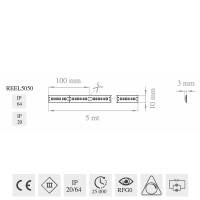 Lampo Strip Striscia LED 5050 60led/m 24V 14.4W/mt Bobina 5