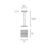Vibia Rhythm Horizontal Stick 47 pendant lamp