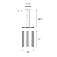 Vibia Rhythm Horizontal Stick 87 pendant lamp