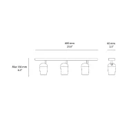 Astro Lighting Koto Three Bar ceiling lamp