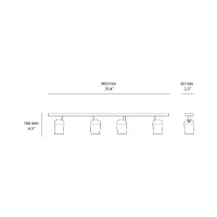 Astro Lighting Koto Four Bar lampada da soffitto