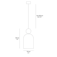 Aromas Bell lampada a sospensione