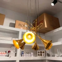Mantra Jazz trumpet shape suspension lamp