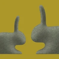 Qeeboo Rabbit Chair Baby Mix sedia decorativa