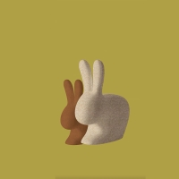 Qeeboo Rabbit Chair Baby Mix sedia decorativa
