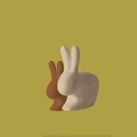 Qeeboo Rabbit Chair Baby Mix sedia decorativa
