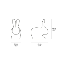 Qeeboo Rabbit Chair Baby Mix sedia decorativa