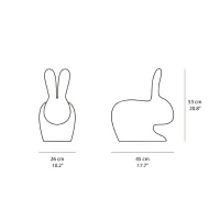 Qeeboo Rabbit Chair Baby Mix sedia decorativa