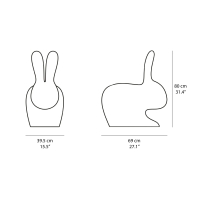 Qeeboo Rabbit Chair Mix sedia decorativa