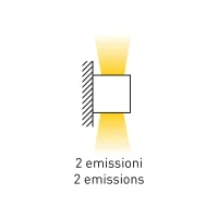 Bot Lighting Lagos 1 applique led biemissione per esterno