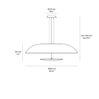 Karman Blanco suspension lamp