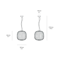 Foscarini Spokes 2 small led suspension lamp