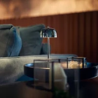 Zafferano Circe Chrome limited edition battery lamp