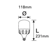 Duralamp LED HIGH POWER 50 E40 50W 4650lm 4000K Industrial Bulb Duralamp LED HIGH POWER 50 E40 50W 4650lm 4000K Industrial Bulb