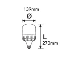 Duralamp LED HIGH POWER 90 E40 90W-445W 8350lm 4000K Industrial