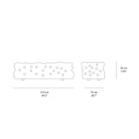 Meritalia La Michetta Seat 214 modular sofa