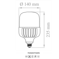 Lampo CORN Lampada LED E27 60W Lampadina Industriale Alta