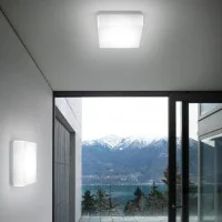 EXENIA Ladrillo Plafoniera LED 9W IP44 Soffitto Parete Vetro EXENIA Ladrillo Plafoniera LED 9W IP44 Soffitto Parete Vetro