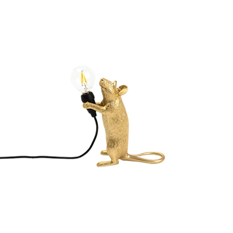 Seletti Mouse Gold led table lamp