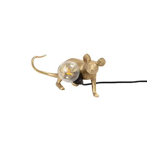 Seletti Mouse Gold lampada a led da tavolo