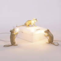 Seletti Mouse Gold lampada a led da tavolo