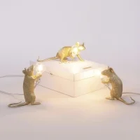 Seletti Mouse Gold led table lamp