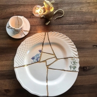 Seletti Mouse Gold lampada a led da tavolo