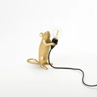 Seletti Mouse Gold led table lamp