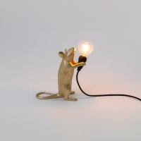 Seletti Mouse Gold lampada a led da tavolo