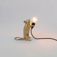 Seletti Mouse Gold led table lamp