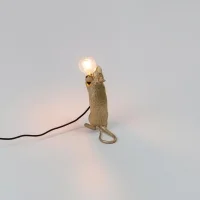 Seletti Mouse Gold led table lamp