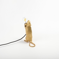 Seletti Mouse Gold lampada a led da tavolo