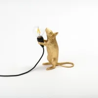 Seletti Mouse Gold led table lamp