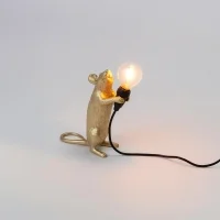 Seletti Mouse Gold lampada a led da tavolo