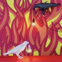 Seletti Bird Waiting lampada a led da tavolo