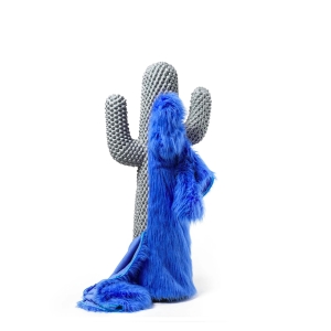 Gufram Boring Cactus x Cactus Fur Cover Blu in edizione limitata
