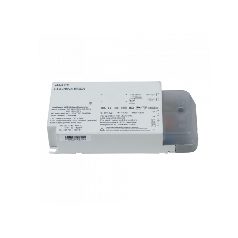 EldoLED ECOdrive 560/A led power supply 50W 150-1400mA Dimmable EldoLED ECOdrive 560/A led power supply 50W 150-1400mA Dimmable