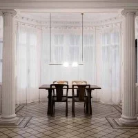 Faro LE VITA Suspension Lamp Gold In Aluminum and Opal Crystal