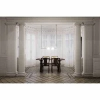 Faro LE VITA Suspension Lamp Gold In Aluminum and Opal Crystal